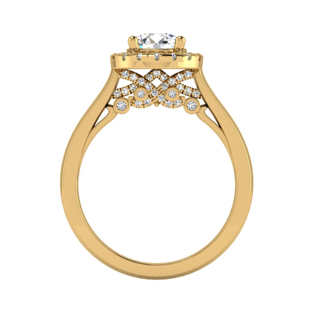 Gia Halo Engagement Ring